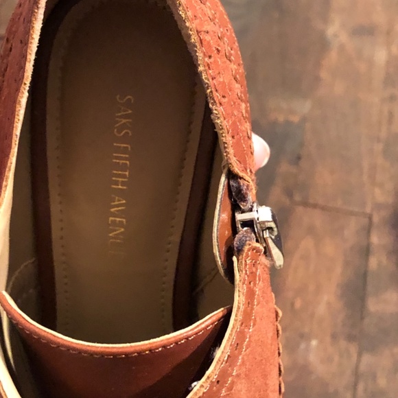 Open toe Oxford high heel shoe - Picture 3 of 9